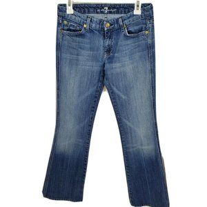 7 For All Mankind Women's Denim Jeans Size 27 Bootcut Medium Wash